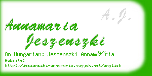 annamaria jeszenszki business card